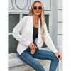 Women's Casual Blazer Draped Open Front Long Sleeve Blazers Shawl Collar Jacket Suts Cinched Blazer - 3 of 4