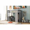 Twin Size Loft Bed With Desk Wardrobe Wooden Twin Loft Bed With Drawers Storage Cabinet For Girls Boys Teens Bedroom - 2 of 4