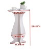 Kings Brand Furniture Carver Accent Side Table – Round White Pedestal Stand, Decorative End Table, Living Room Plant Display - 3 of 4