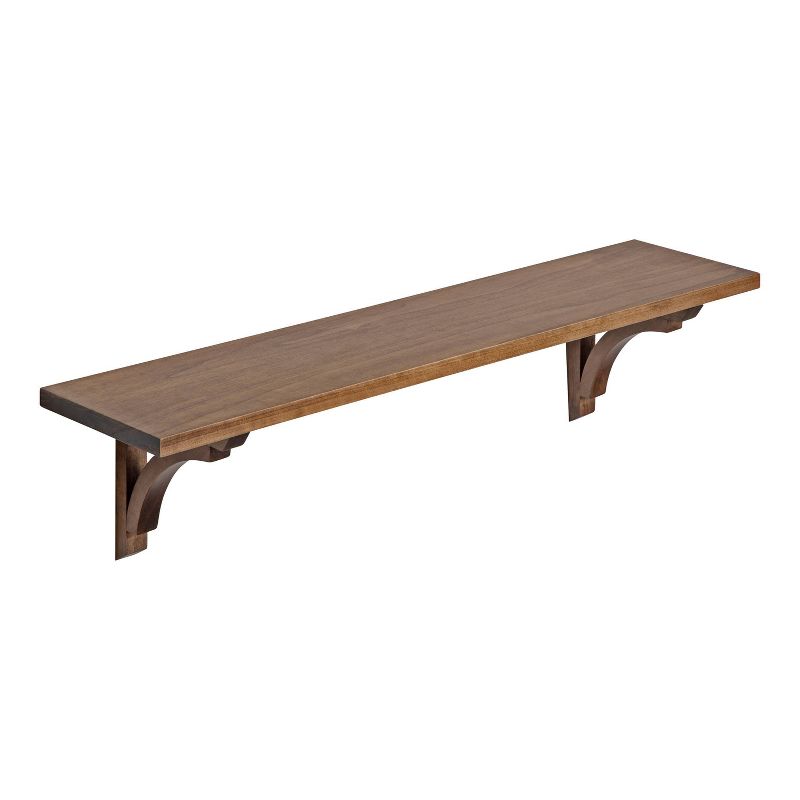 36&#34; Corblynd Traditional Wood Wall Shelf Rustic Brown - Kate &#38; Laurel All Things Decor, 1 of 6