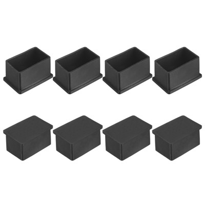 Unique Bargains Rectangle PVC Durable Anti-Slip Furniture Leg Caps