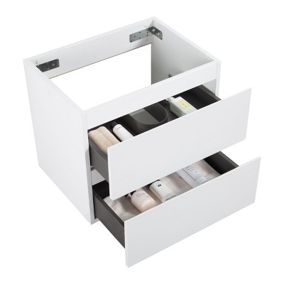 NicBex Floating Bathroom Vanity without Basin,Bathroom Sink Vanity with Drawers,24/30/36 inch Bathroom Sink Cabinet for Bathroom,White/Gray/Walnut/Oak
