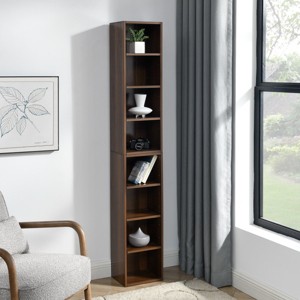 Tall Narrow Bookcase with Anti-Tip Kit and Adjustable Shelves for CDs, DVDs and Books 70.87in -3irtyhousy - 1 of 4