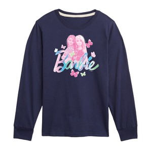 Boys' - Barbie - Tie Dye Barbie and Butterflies Long Sleeve Graphic T-Shirt - 1 of 3