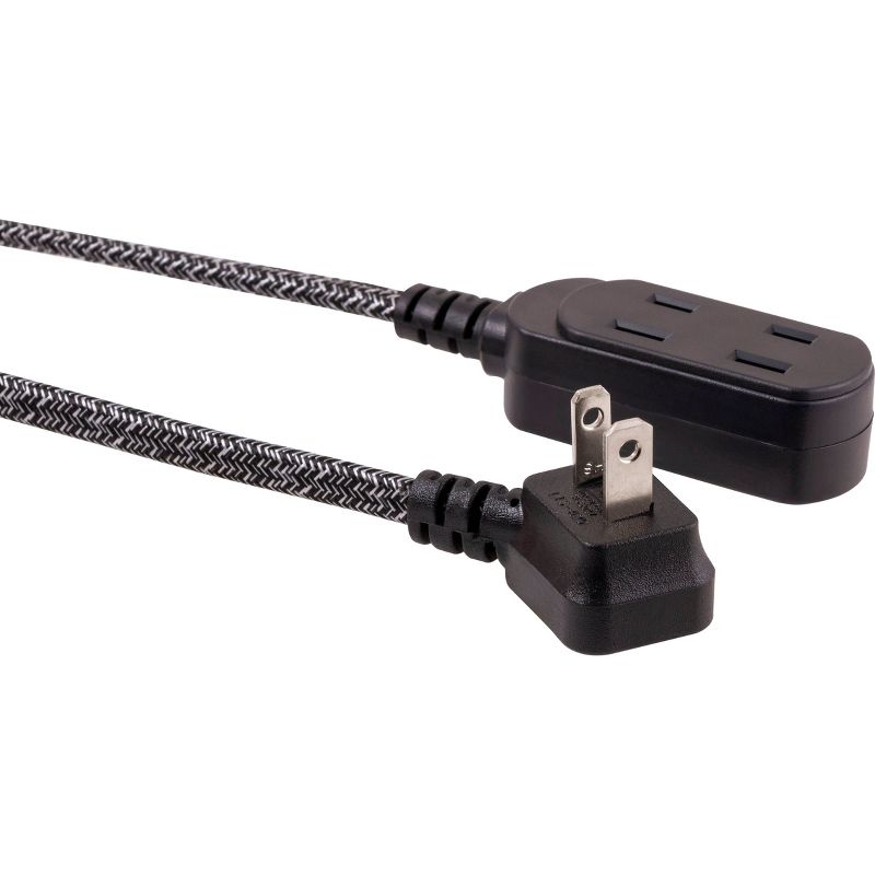 Cordinate 15&#39; 3 Outlet Polarized Extension Cord Dark Gray, 6 of 11
