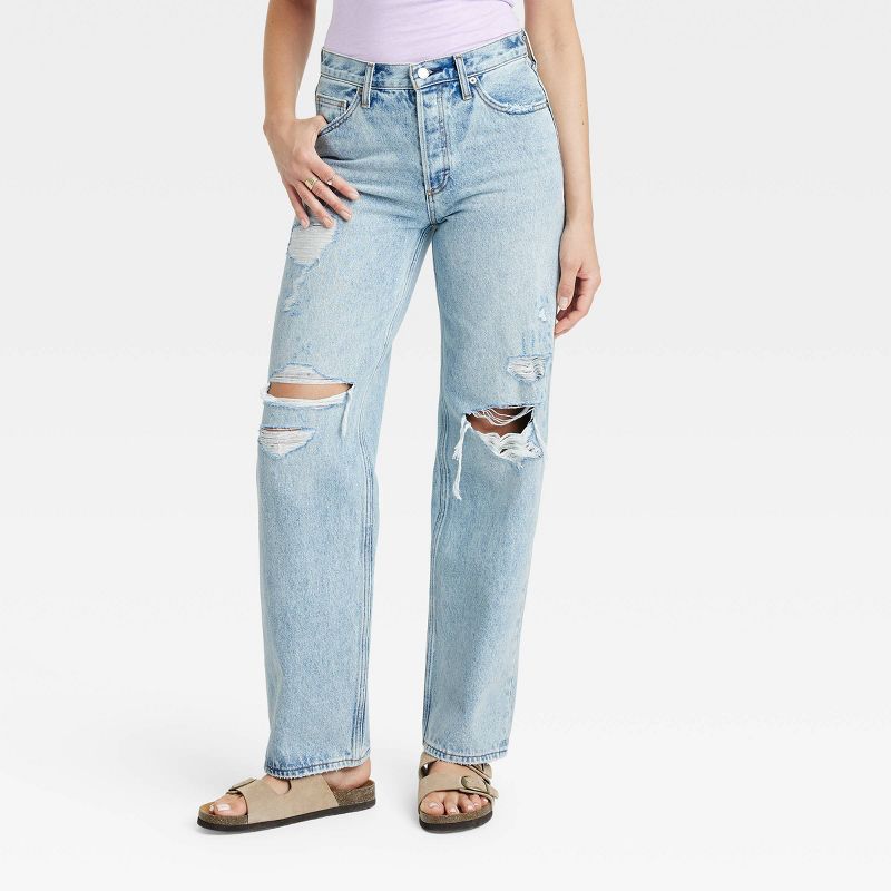 Women's Mid-Rise 90's Baggy Jeans - Universal Thread™, 1 of 17