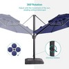 Sonkuki 11Ft Double Top Aluminum Cantilever Patio Umbrella with Base for Patio Deck Garden - 4 of 4