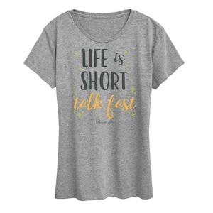 Women's - Gilmore Girls - Life Is Short Talk Fast Short Sleeve Graphic T-Shirt - 1 of 4