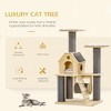 Gulches Cozy-House Cat Tree for Indoor Cats with Pillow-Covered Perches,Modern Climbing Activity Cat Tower with Scratching Posts,Cat Condo,Natural - 3 of 4