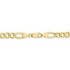 Black Bow Jewelry Men's 7.3mm 10k Yellow Gold Hollow Figaro Chain Necklace - 4 of 4