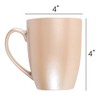 Elanze Designs Precious Pearl Finish 10 ounce New Bone China Coffee Cup Mugs Set of 4 - 4 of 4