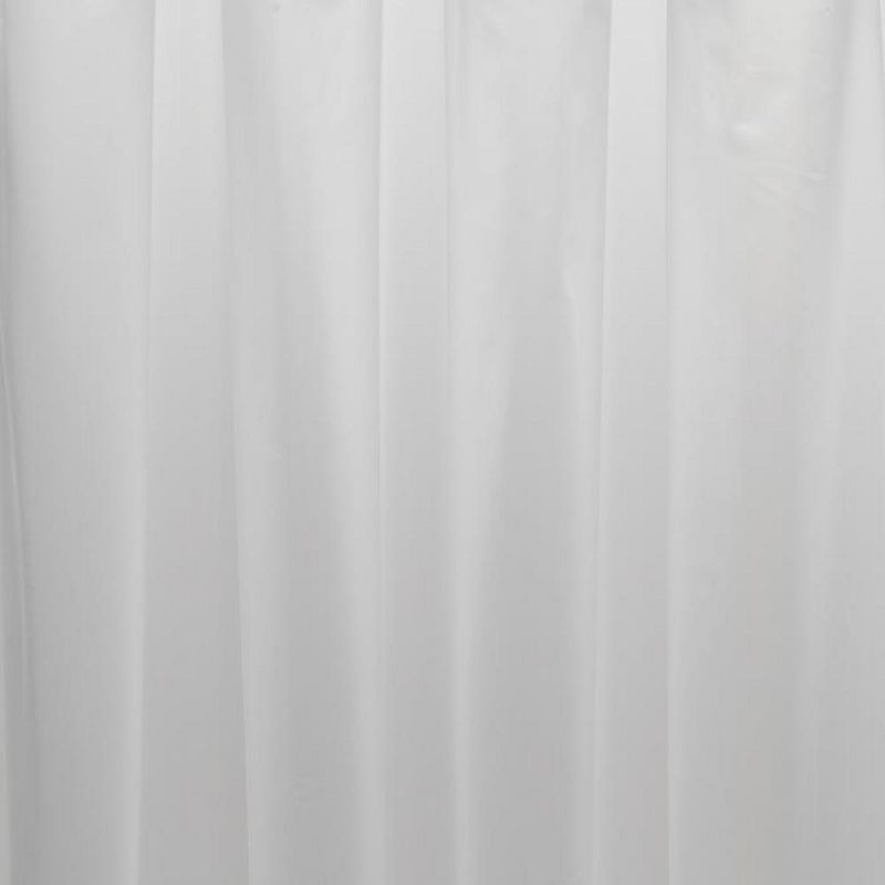 Carnation Home 3 Gauge Vinyl Shower Curtain Liner w/ Weighted Magnets and Metal Grommets in Frosty Clear, 3 of 5