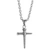 Dicksons Gods Guy Small Nail Cross Silver 18 Inch Stainless Steel Necklace On Presentation Card - 2 of 4