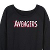 Women's - Marvel - Avengers Cast Lightweight French Terry Wide Neck Long Sleeve Shirt - 3 of 4