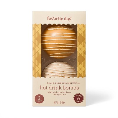 Fal Harvest Chai and Pumpkin Chai Hot Drink Bombs - 3oz - Favorite Day™