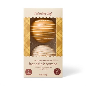 Fal Harvest Chai and Pumpkin Chai Hot Drink Bombs - 3oz - Favorite Day™ - 1 of 4