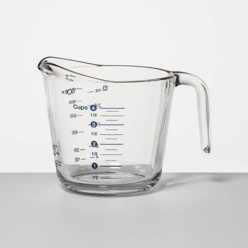 glass measuring cup with lid