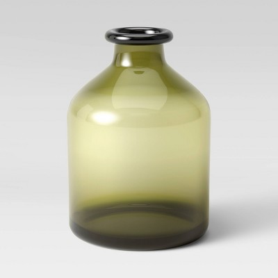 7.6" x 5.3" Glass Vase Green - Threshold™