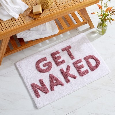 20" x 30" Novelty Tufted Bath Rug Get Naked Rose