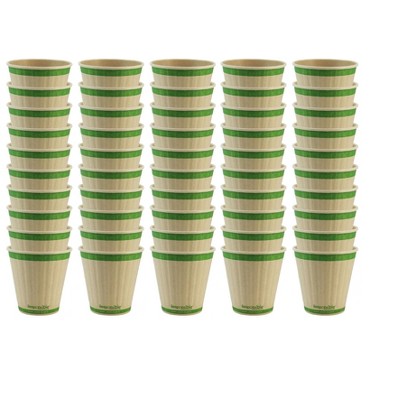 Green Paper Products 8 oz Compostable Hot Cup Squat Double Wall PLA Lined Responsible Products - 50