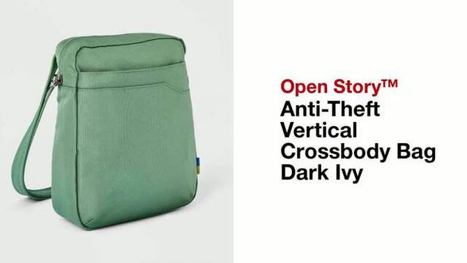 Anti-Theft Vertical Crossbody Bag Dark Ivy - Open Story&#8482;, 2 of 7, play video