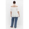 Women's Plus Size Flirtini Top - ivory | CITY CHIC - 3 of 4