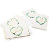 Pipilo Press 2 Wedding Vow Books with 2 Greeting Cards Set, Garland Wreath Heart Print - 3 of 4