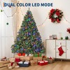 9Ft Christmas Tree with LED Lights, Realistic Spruce Artificial Xmas Tree, Metal Hinges and Collapsible Stand, Full Holiday Tree for Home, Party - 2 of 4