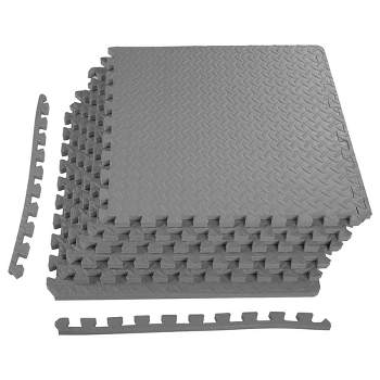 Everyday Essentials 24-sq. ft 6-Piece Black Indoor Interlocking EVA Foam  Tile