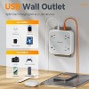 Multi Plug Outlet Extender, Surge Protector Splitter with 3 USB (1 USB C Port) Wall Charger, Multiple Expander for Travel, Home, College Dorm Room - 4 of 4