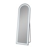 PexFix 20 in. W x 63 in. H Full-Length Arched Frameless Vanity Mirror with Lights in Silver - 3 of 4