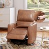 Swivel Rocking Recliner Chair, Manual Recliner Glider with Lumbar Support & Faux Leather Upholstery, Living Room,Bedroom,Nursery, Home Theater - 2 of 4
