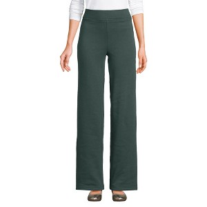 Lands' End Women's Serious Sweats High Rise Fleece Lined Straight Leg Pants - 1 of 4