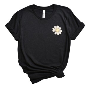 S.W.Smiley Blooming Daisies - Women's Short Sleeve Graphic T-Shirt - 1 of 4