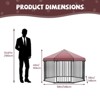 CuisinSmart Outdoor Dog Kennel with Roof, Outdoor Dog Playpen with Metal Gate, Heavy Duty Octagon Dog Pen with Lock for Outdoor Backyard - 2 of 4