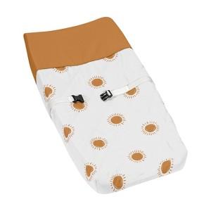 Sweet Jojo Designs Boy or Girl Gender Neutral Unisex Changing Pad Cover Boho Sun White and Orange - 1 of 4