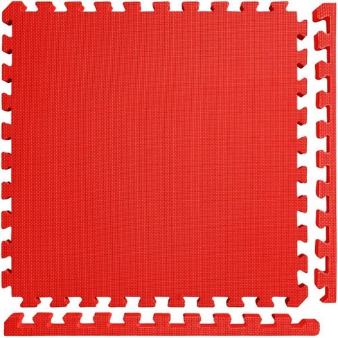 Red Vinyl floor mat tile mat - TenStickers