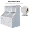 Homhougo Kids Toy Storage Organizer, Kids Bookshelf and Toy Storage, Toddlers Bookshelf Toy Organizer Beige - 3 of 4