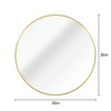 SEVOBAL Bathroom Vanity Mirrors Effortless Setup Metal Framed Round Design Distortion Free Durable Anti Rust Moisture Resistant, Gold, 36"*36"*1.1" - 4 of 4