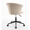 NicBex Office Chair with Adjustable Height Modern Rotatable Velvet Vanity Chair Computer Chair with 5 Wheels for Office, Study, Bedroom, Beige - 3 of 4
