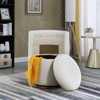 Relax 360° Round Open Back Velvet Swivel Club Chair,Velvet Swivel Chair with Storage Gold Metal Base Including 1 Pillow-Maison Boucle - 4 of 4