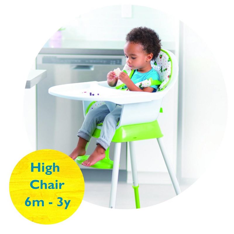 Creative Baby 3-in-1 Highchair, Booster Seat, and Kids Chair, Versatile and Safe Leaf Design - Eric Carle's The Very Hungry Caterpillar, 3 of 7