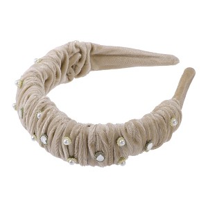 Unique Bargains Women's Rhinestone Faux Crystal Headband Hair Accessories 1.57 Inch Wide 1 Pc - 1 of 4