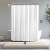 Aoibox Waterproof Fabric Shower Curtain Liner - Soft Cloth Liner with Magnets, Machine Washable & Hotel Quality, White - 4 of 4