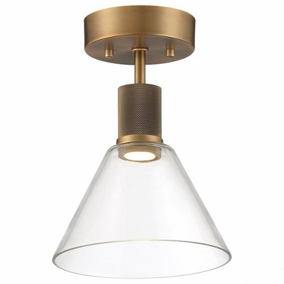 Access Lighting Port Nine 1 - Light Flush Mount in  Antique Brushed Brass
