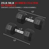 110LB Set (25+30LB) x2 Pairs PVC Hex Dumbbell Weight Set, Multiple Sizes Exercise & fitness and muscle toning Dumbbells - 4 of 4