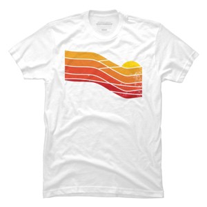 Men's Design By Humans 70s Retro Sunset By Vanphirst T-Shirt - 1 of 4