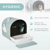 Akoasm Cat Litter Box With Scoop, Lid, Filter & Tray-Green - 3 of 4