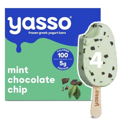 Yasso Frozen Greek Yogurt - Mint Chocolate Chip Bars - 4ct
