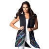 Women's Hand Painted Laser Cut Vest - Angel Apparel - 3 of 4